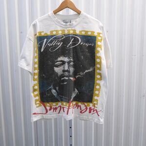 Vale Forever Jimi Hendrix Graphic T-Shirt Mens Large White Valley Dreams Tee